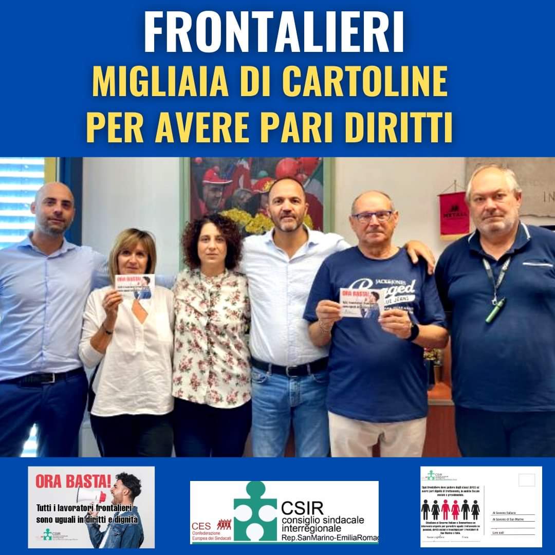 Il CSIR Rilancia La Campagna Ora Basta Tutti I Frontalieri Sono Uguali